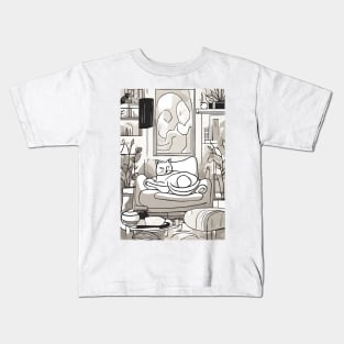 Abstract Catnap Haven Kids T-Shirt